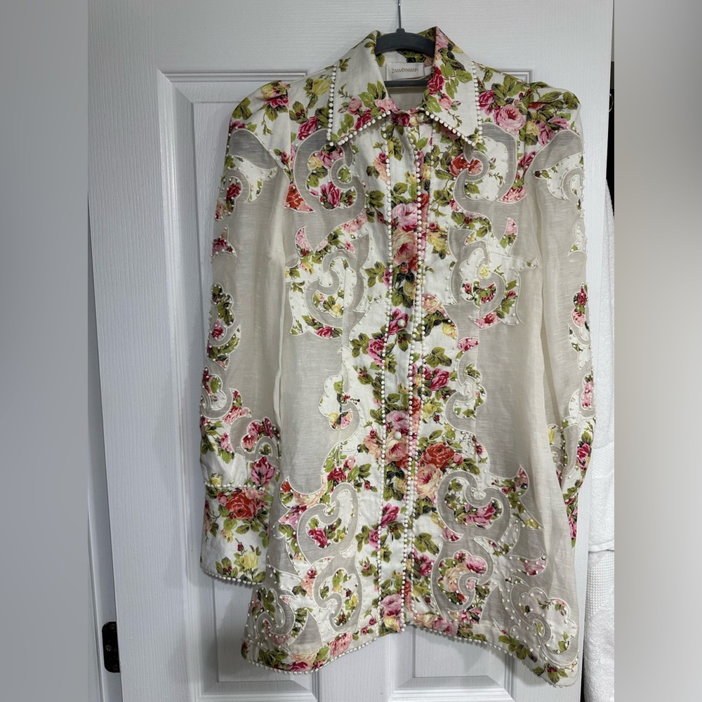 Zimmermann Radiate Applique Shirt Dress
